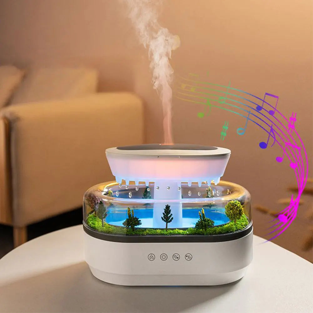 RainCloud Aromatherapist Ultrasonic Humidifier & Diffuser 7 Ambient LED Colors