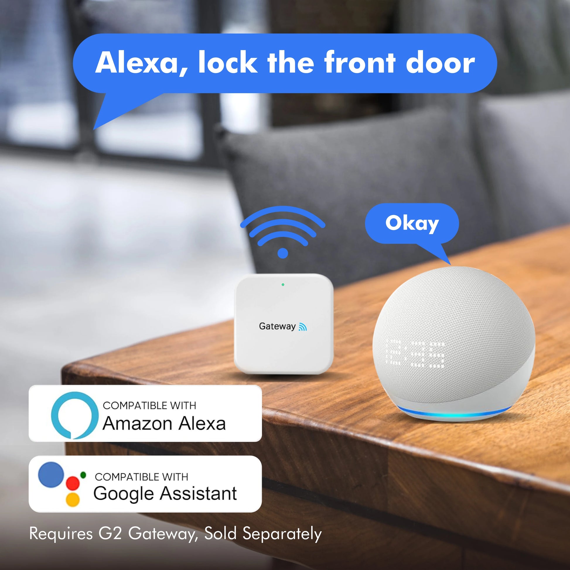 KeylessHome Smart Lock Fingerprint & Keypad Door Lock Bluetooth/Wi-Fi Smartphone App