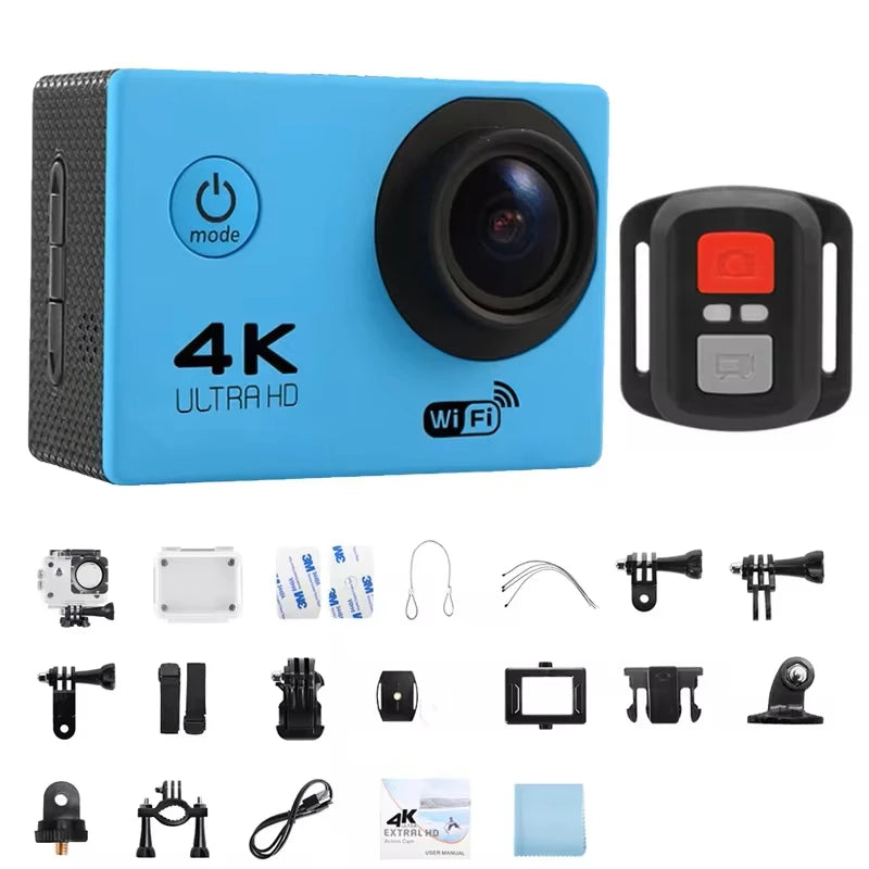 AquaCam 4K Action Camera Waterproof Sports Action Camera  4K UHD (also supports 1080p @ 60fps)