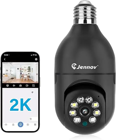 ViewCam Jennov 360 Security Bulb 360° Panoramic HD Video Night Vision & Motion Detection