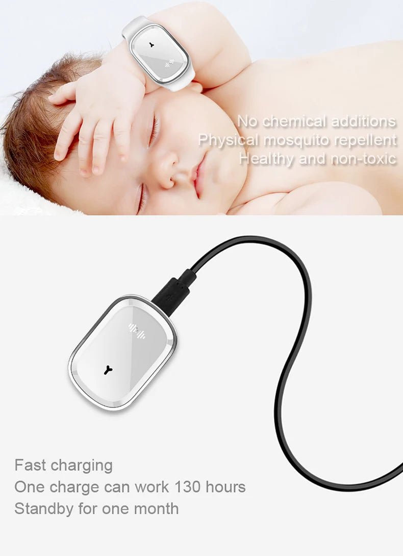 BuzzStop Mosquito Repeller  Ultrasonic Mosquito Repellent Wristband USB Rechargeable
