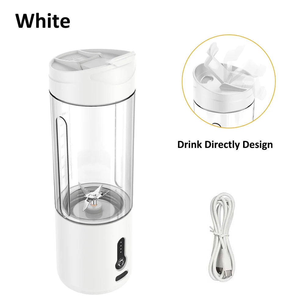 BlendGo Portable Blender USB Rechargeable Personal Blender  380ml High-Speed Blades